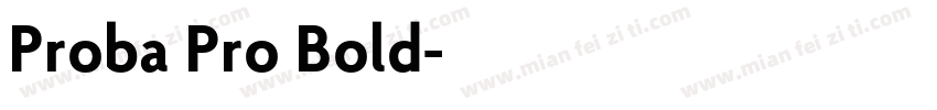 Proba Pro Bold字体转换